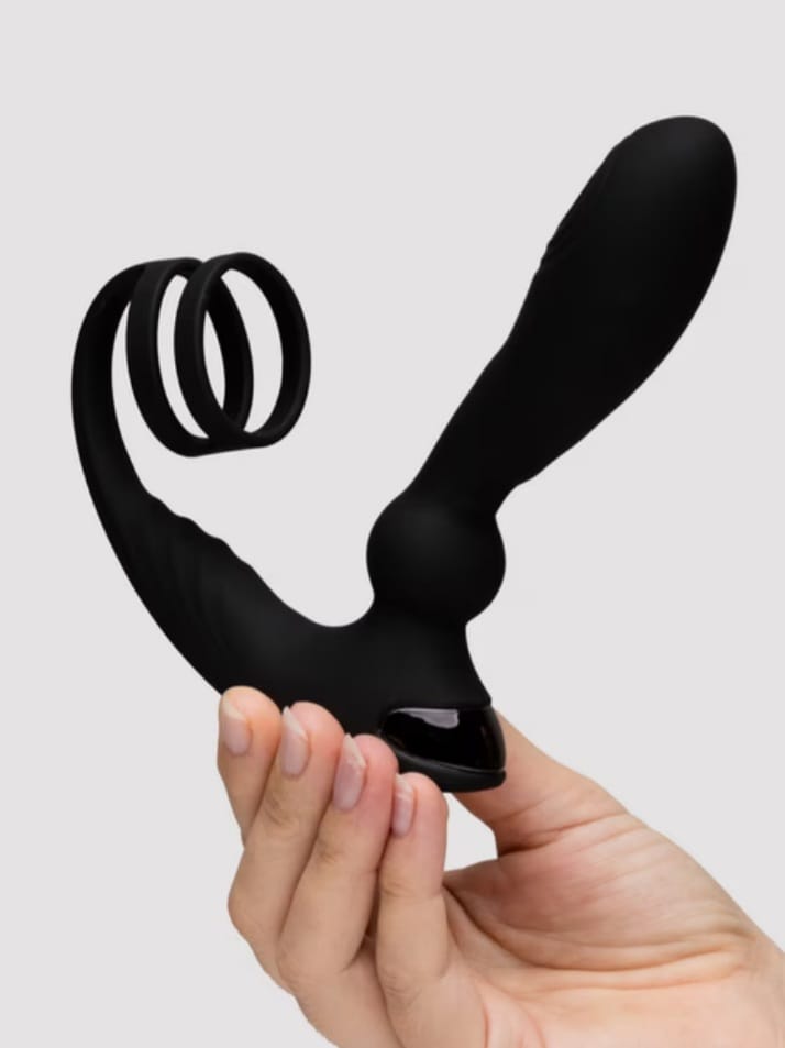 Lovehoney Remote-Control Pleasure Pulse Pulsing Prostate Massager with Double Cock Ring
